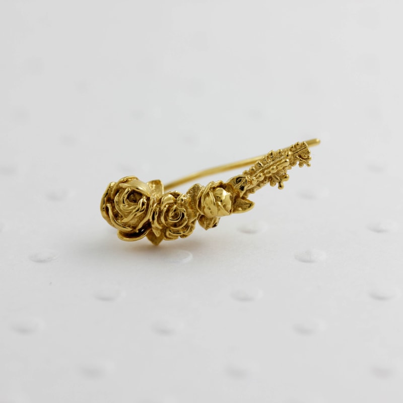 Thumbnail of Rose Slider Earring Single - Gold image