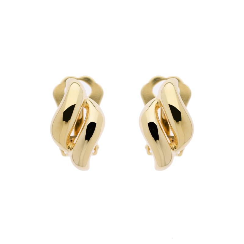 Thumbnail of Gold Diamond Shape Clip On Earrings image