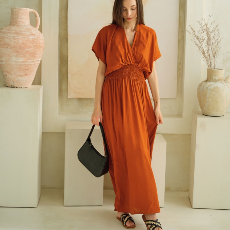 Thumbnail of Olivia Maxi Dress In Terracotta image