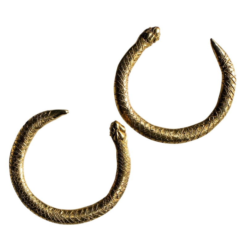 Ouroboros Statement Snake Earrings The Bow Jewelry Wolf Badger