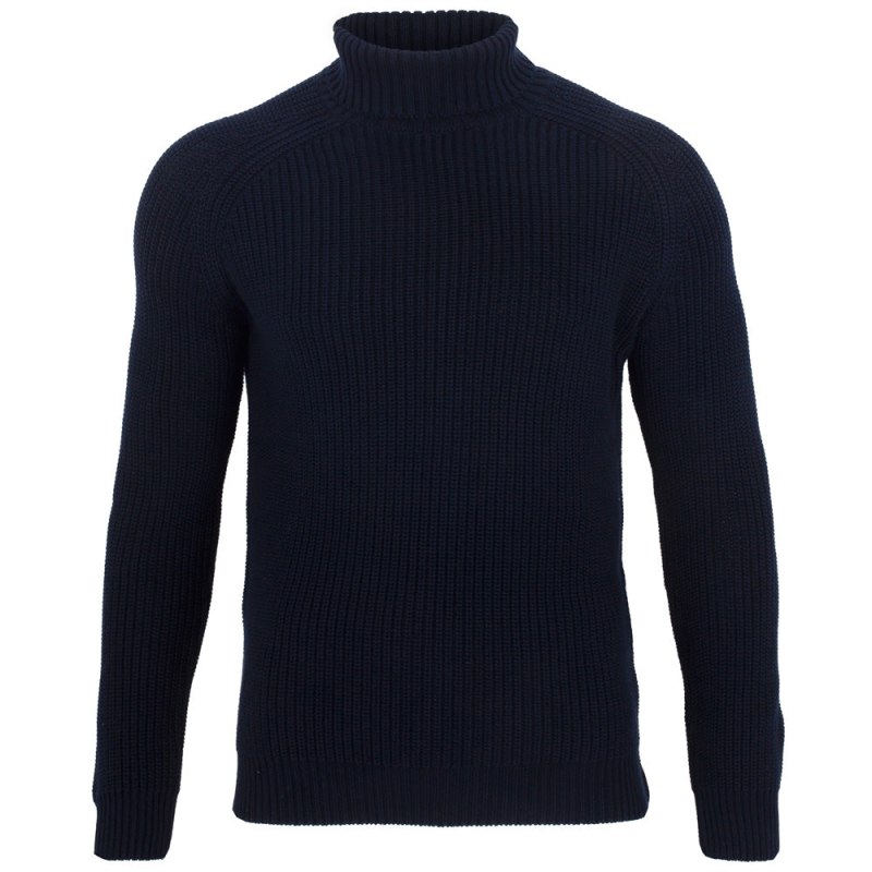 Men's Rib Roll Neck Sweater