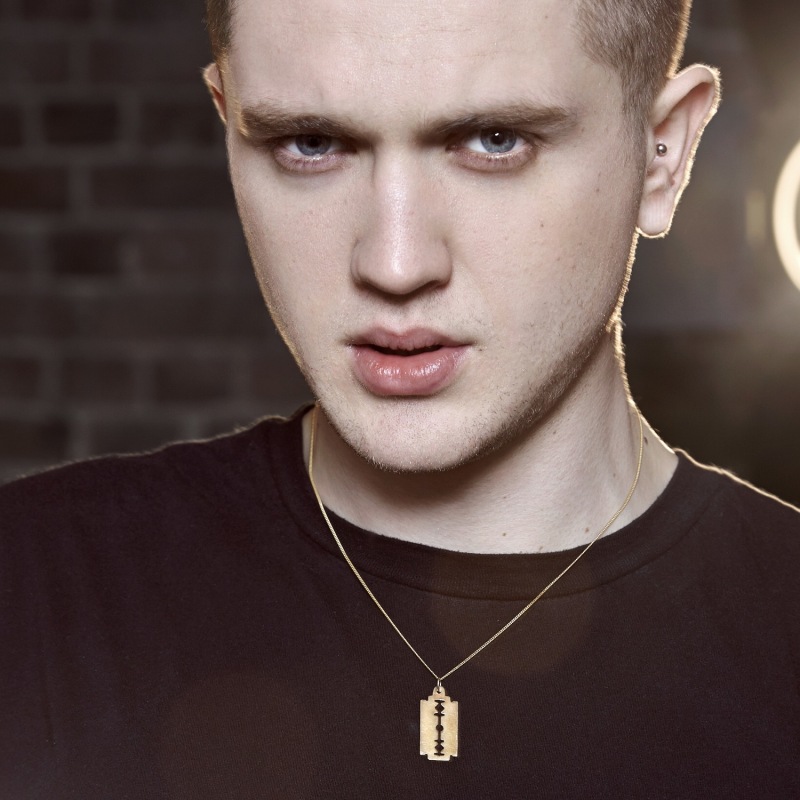 Razor Blade Pendant 18kt Gold Plated on Bead Chain by True Rocks