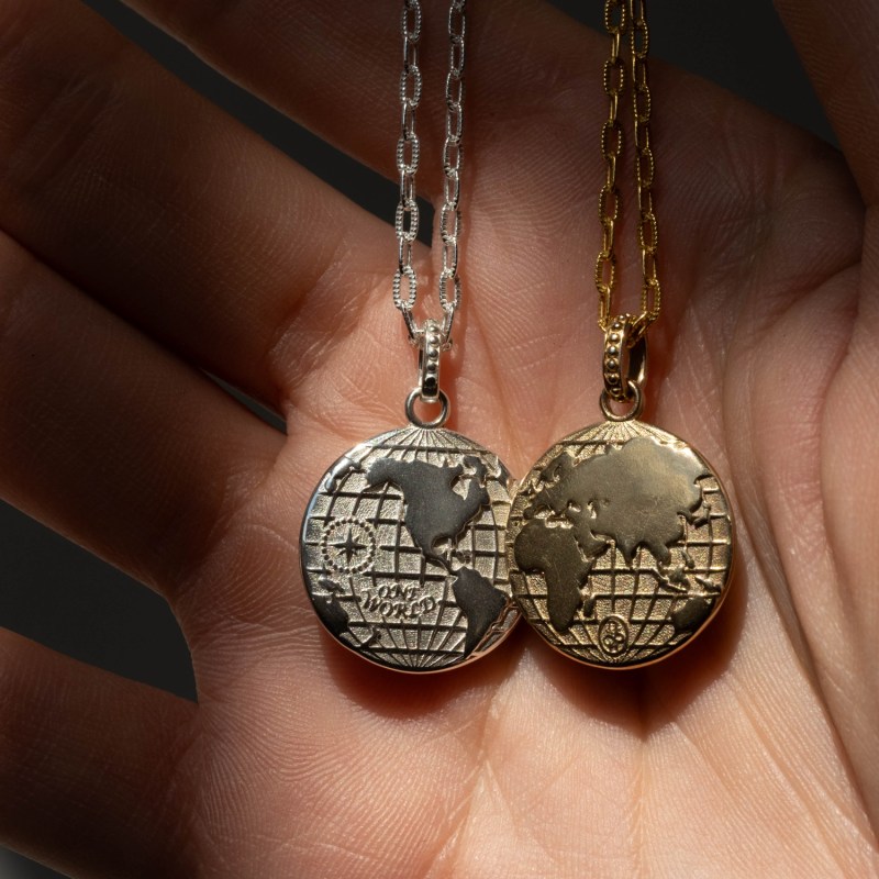 Thumbnail of One World Talisman Necklace In Silver image