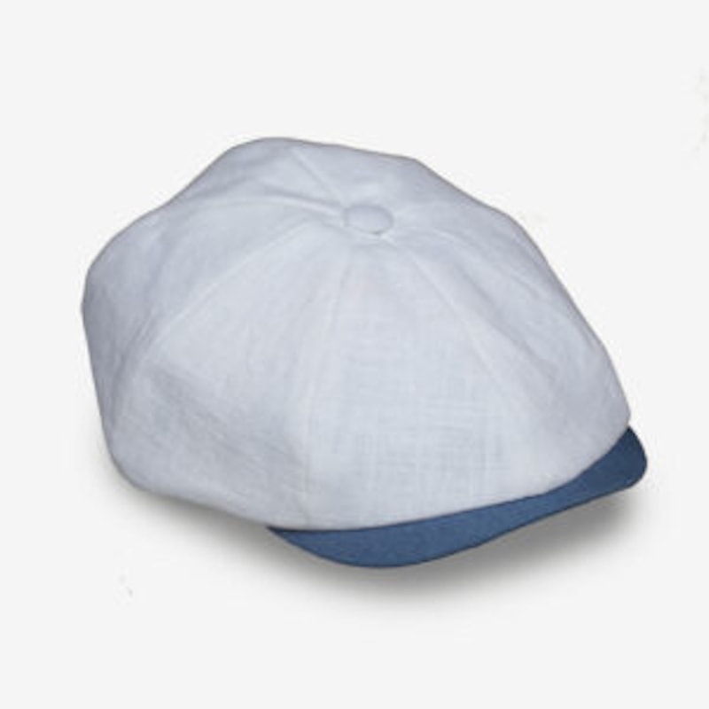 Thumbnail of Jack's Sails Newsboy Cap In Tri-Colour Linen image