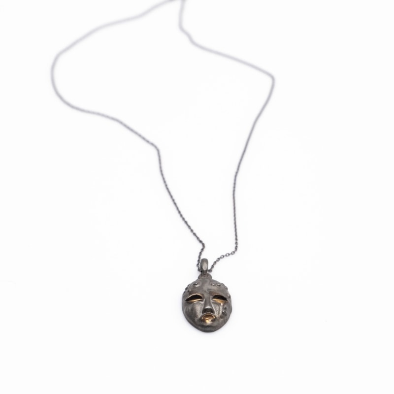 Thumbnail of Little Goldie Face Mask Necklace image