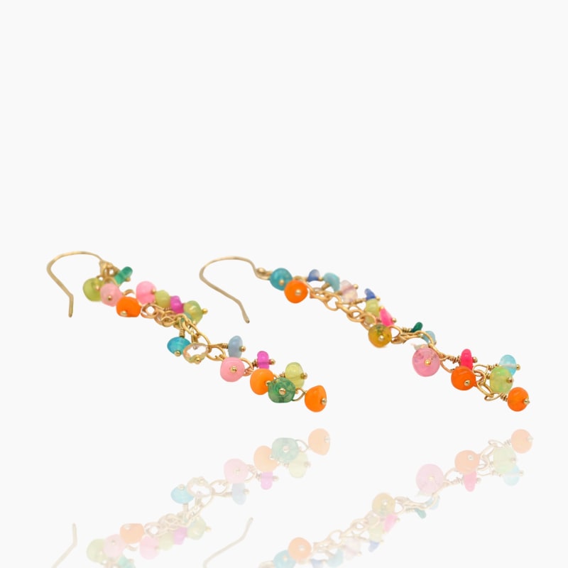 Thumbnail of Opal Chain Dangle Earrings image