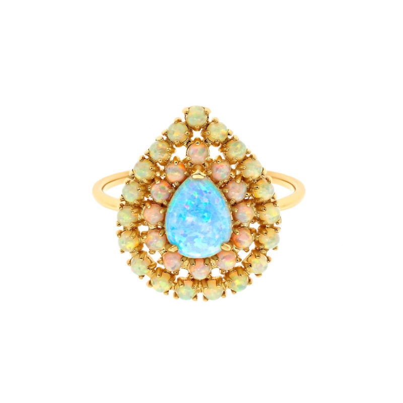 Thumbnail of Opal Halo Ring image