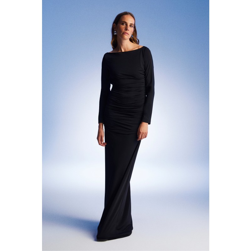 Thumbnail of Open Back Long Sleeve Maxi Dress image