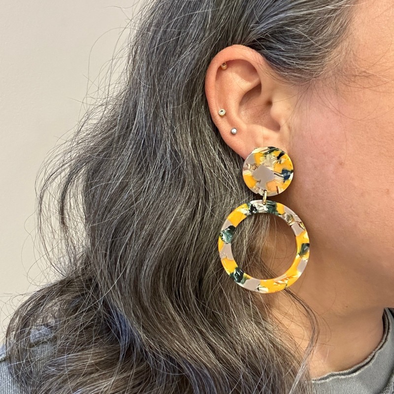 Open Circle Drop Earrings In Zesty Vibes CLOSET REHAB Wolf