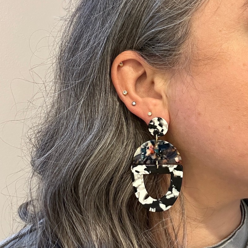 Open Tab Drop Earrings In 2Am In Paris CLOSET REHAB Wolf Badger