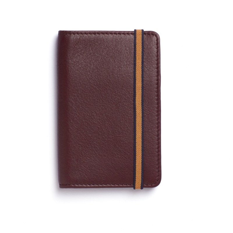 burgundy card holder carre