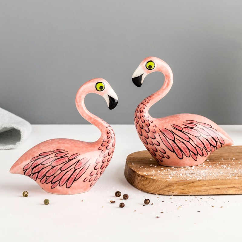 Pink Flamingo Salt & Pepper Set