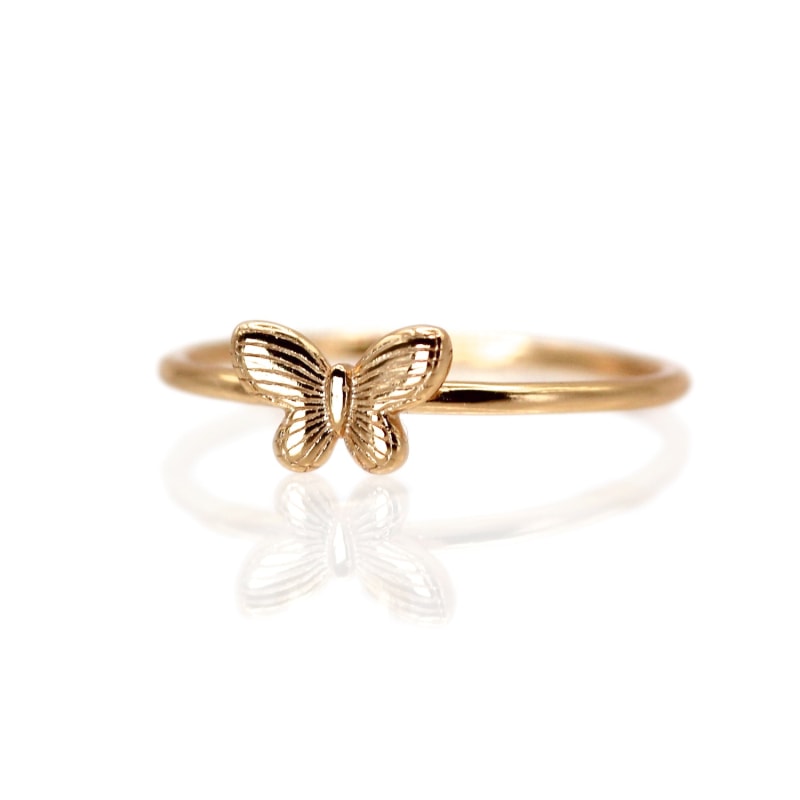Butterfly rose gold hot sale ring