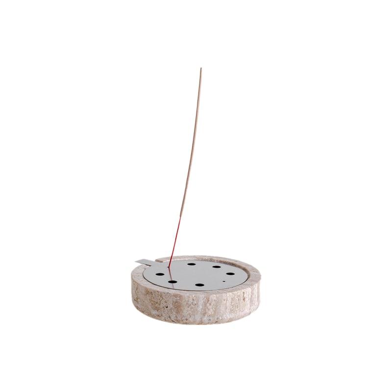 Thumbnail of Orejas Incense Holder - Travertine Marble image