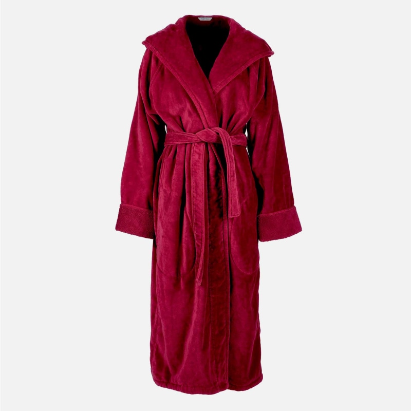 Organic Cotton Hooded Robe Women s Chilli Pasithea Sleep Wolf Badger
