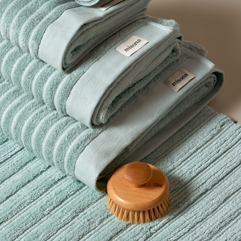 Organic Ribbed Bath Sheets