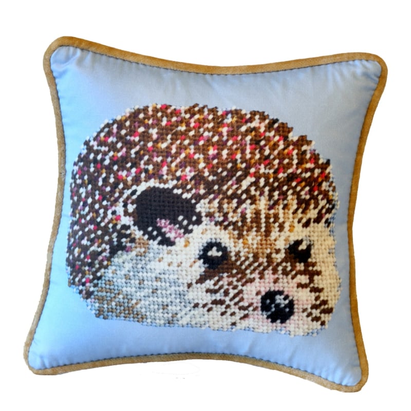 Thumbnail of Organic Cotton Sateen "Harris The Hedgehog" Custom Made Feather Down Pillow image