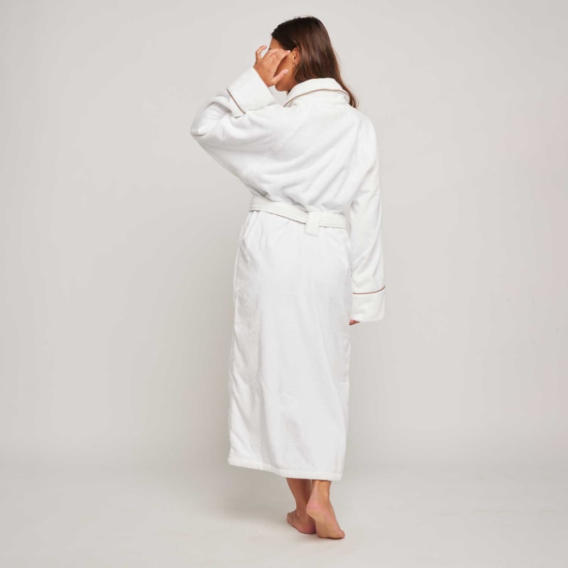 Thumbnail of Women's Organic Cotton Velour Robe - White image