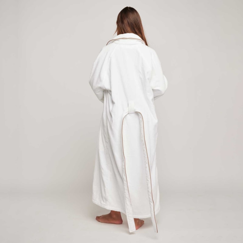 Thumbnail of Women's Organic Cotton Velour Robe - White image