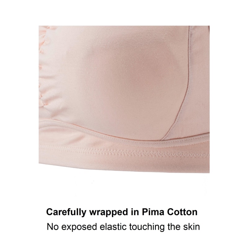 Thumbnail of Ornate- Comfort Silk & Organic Cotton Non Wired Bra In Peach Pink image