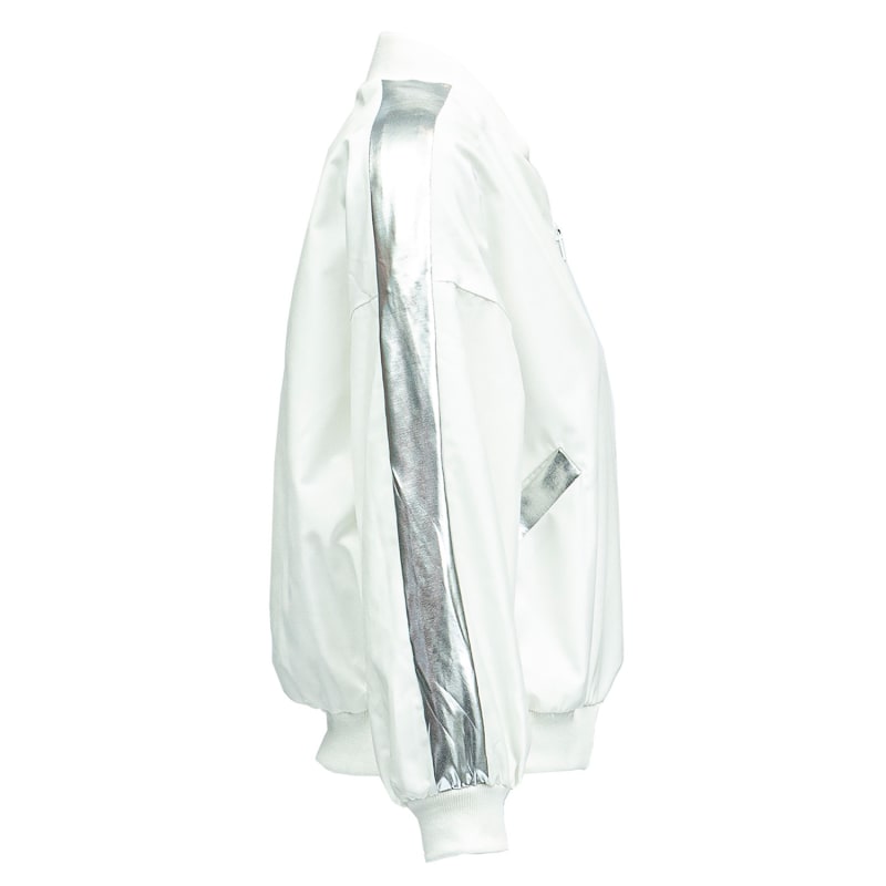 Thumbnail of Courtney  - Prep Jacket W/ Silver Side Panel - White image