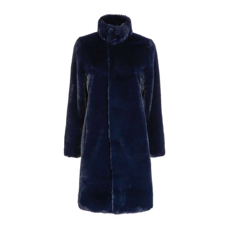 Thumbnail of Jackie Faux Fur Shearling Coat Midnight Blue image