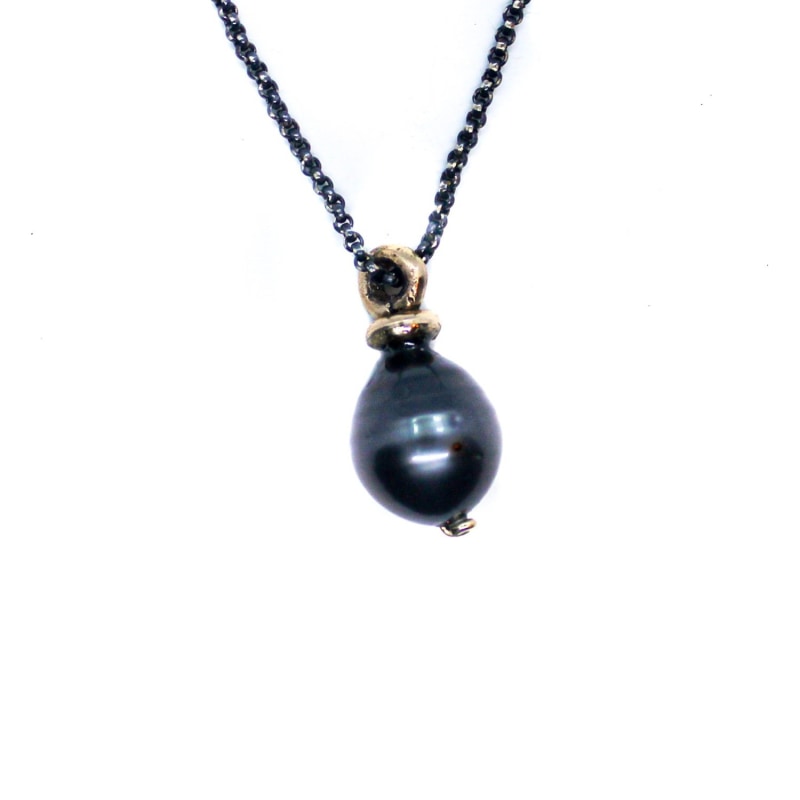 Thumbnail of Black Pearl Necklace - Tahiti pearl image