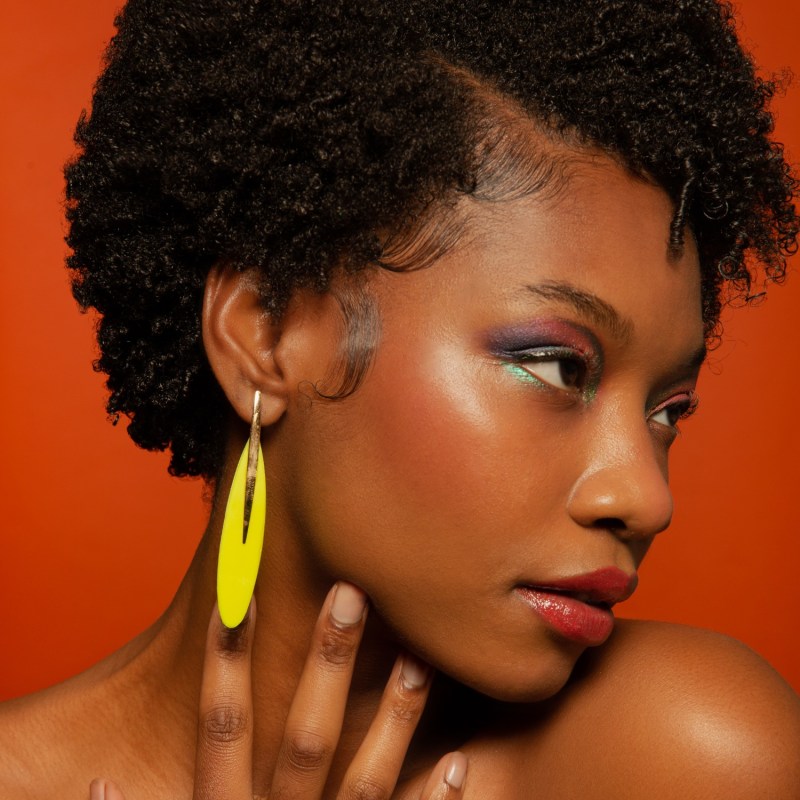 Neon statement earrings clearance