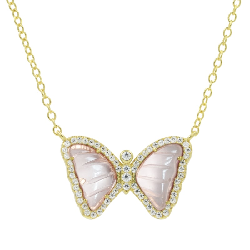 Thumbnail of Mini Gemstone Butterfly Morganite image