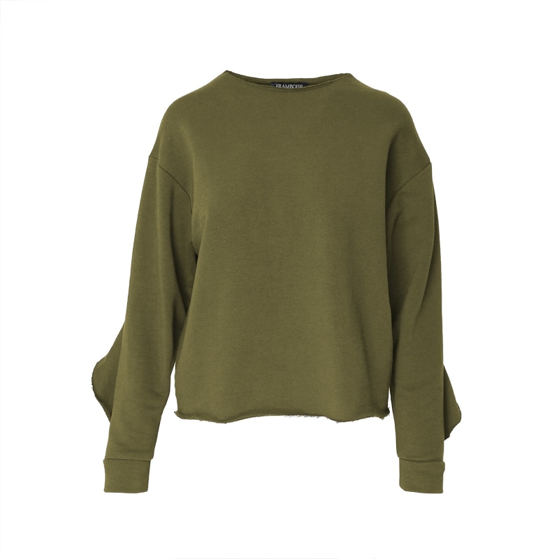 Thumbnail of Edina Khaki Cotton Sweatshirt image