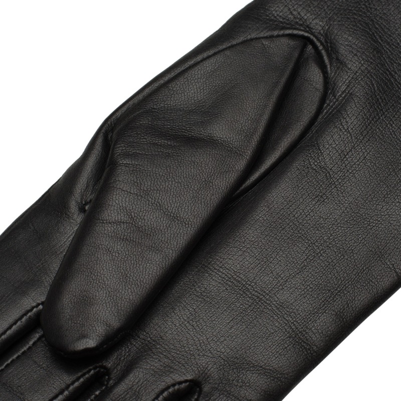 Thumbnail of Marsala Long - Women's Leather Gloves In Black Nappa Leather image