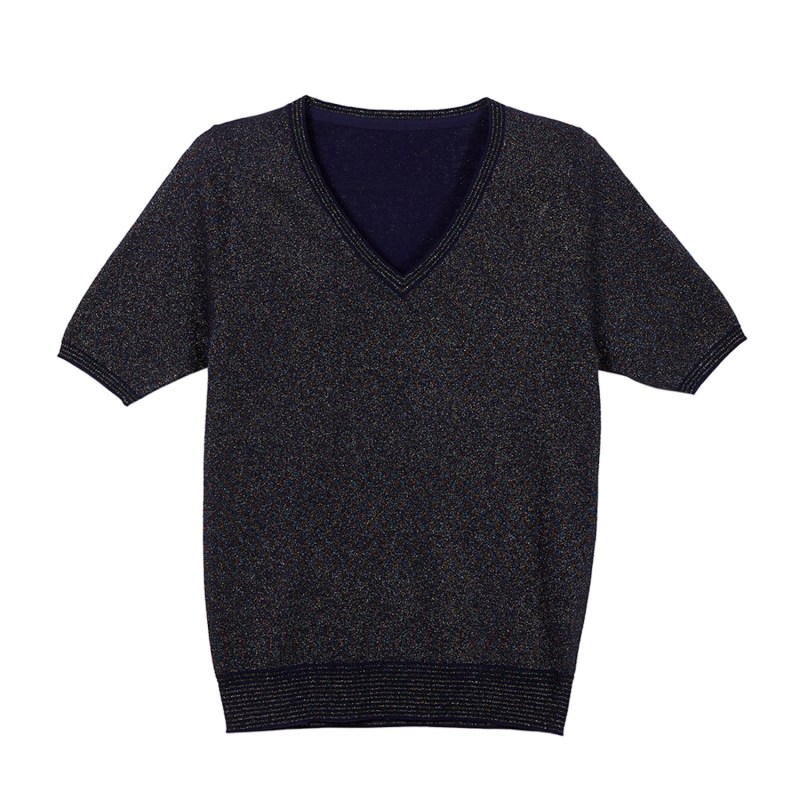 Thumbnail of Lily Rainbow Lurex Navy Tee image