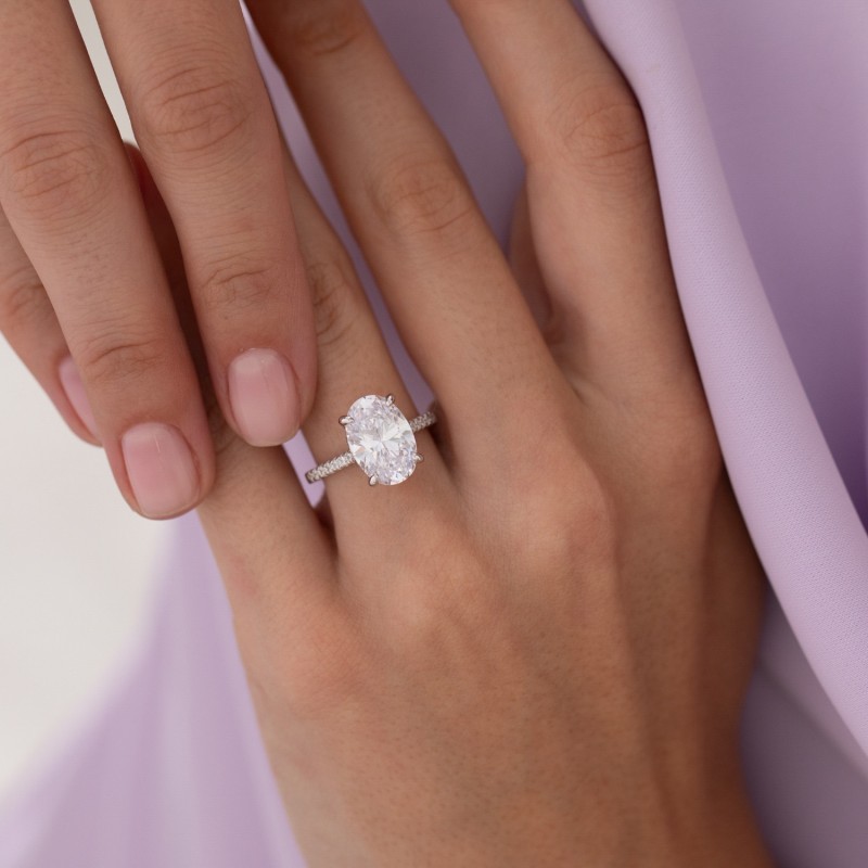 Oval pave ring new arrivals