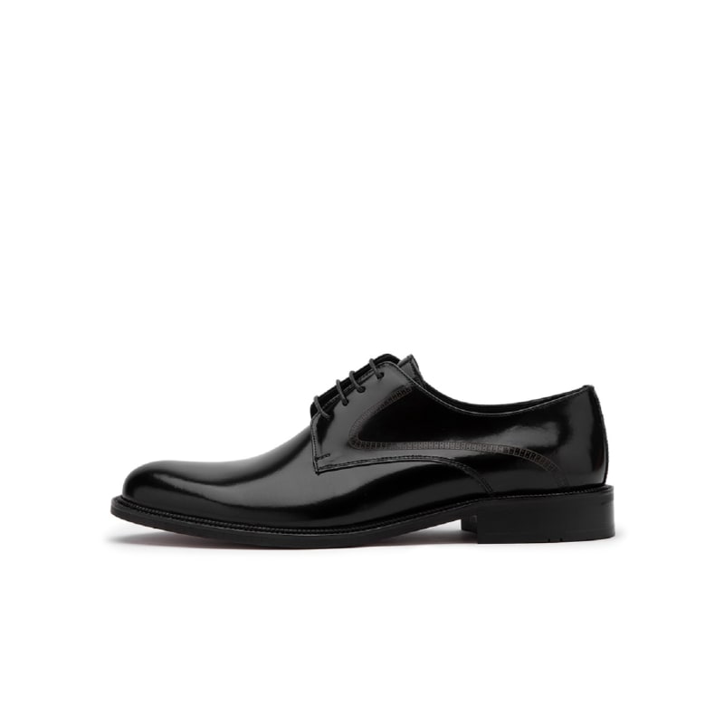 Thumbnail of Ove Black Florentic Leather Men's Derby Shoe image