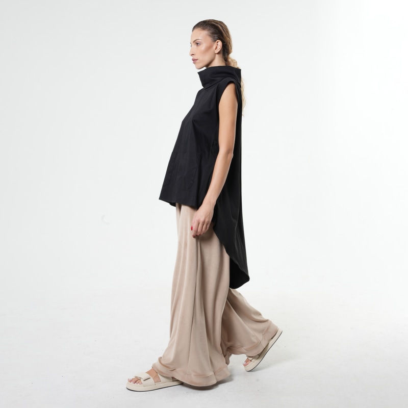 Oversize Asymmetric Tunic In Black | Metamorphoza | Wolf & Badger