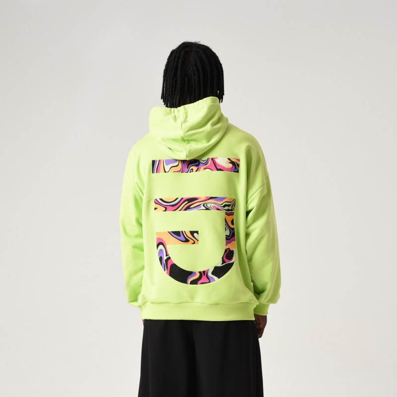 Thumbnail of Oversize Embroidery Hoodie - Lime image