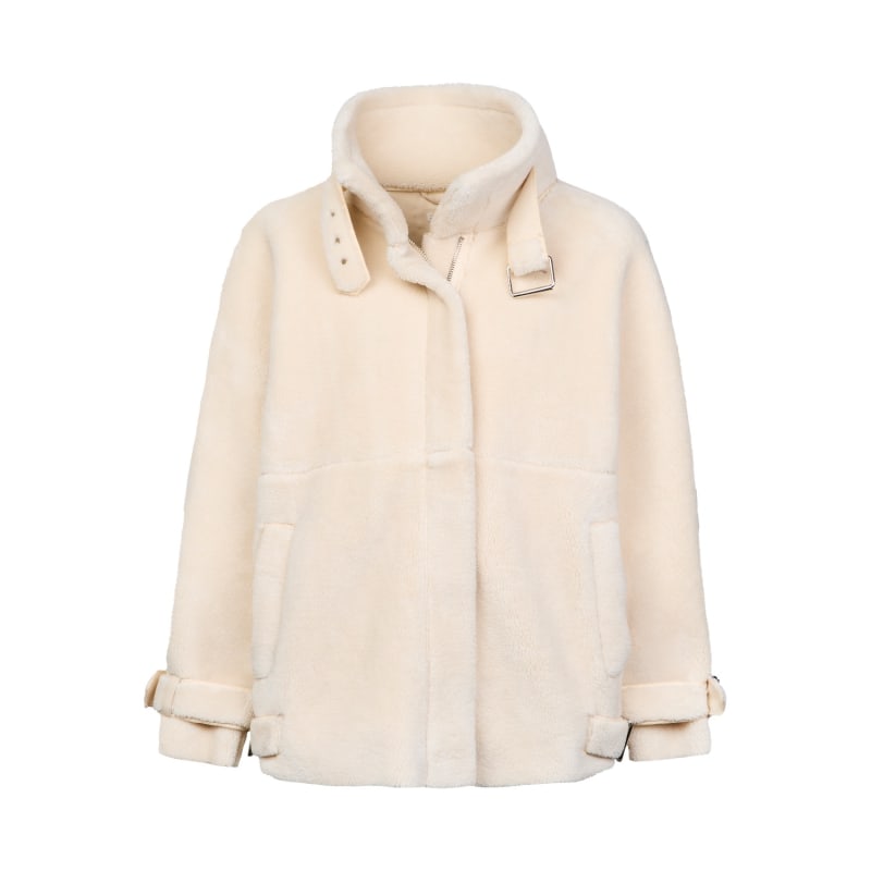 Topshop faux shearling aviator jacket with faux fur lining in