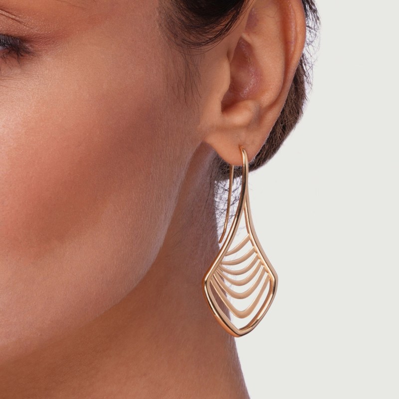 Thumbnail of Oversized Drop Earrings - Gold Mixed image