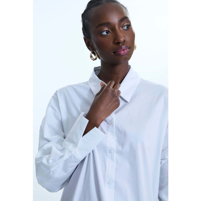 Thumbnail of Oversized Plain Shirt White image