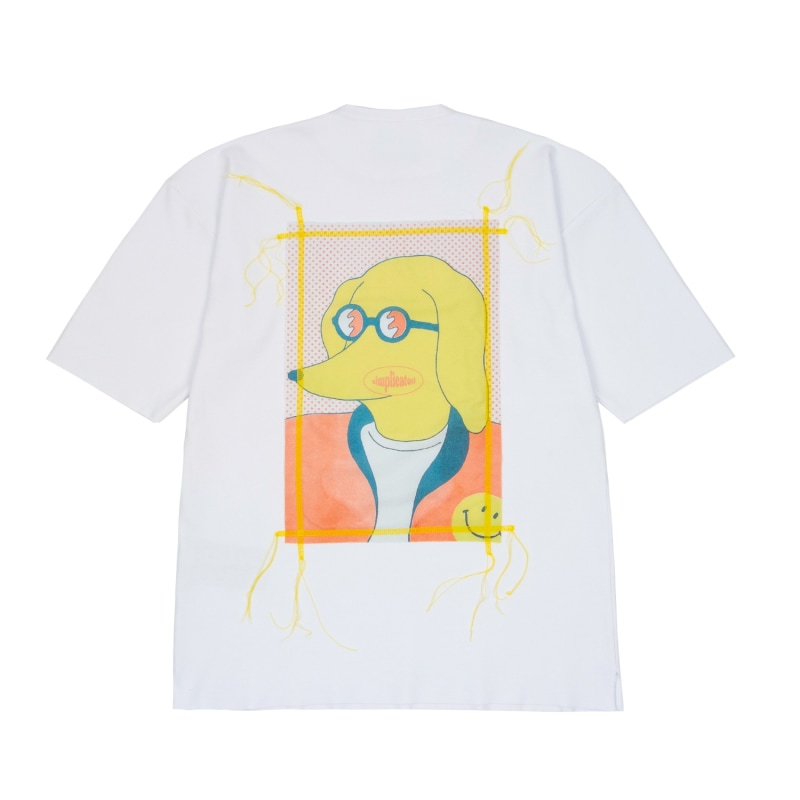 Thumbnail of Oversized T-Shirt In White With Doggo Design W image