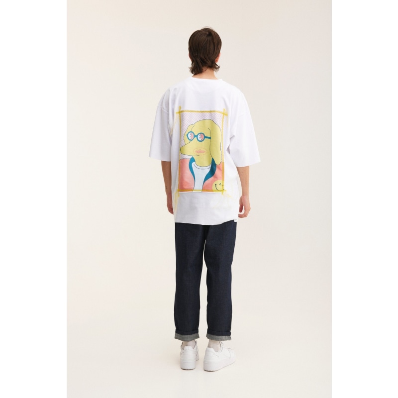 Thumbnail of Oversized T-Shirt In White With Doggo Design image