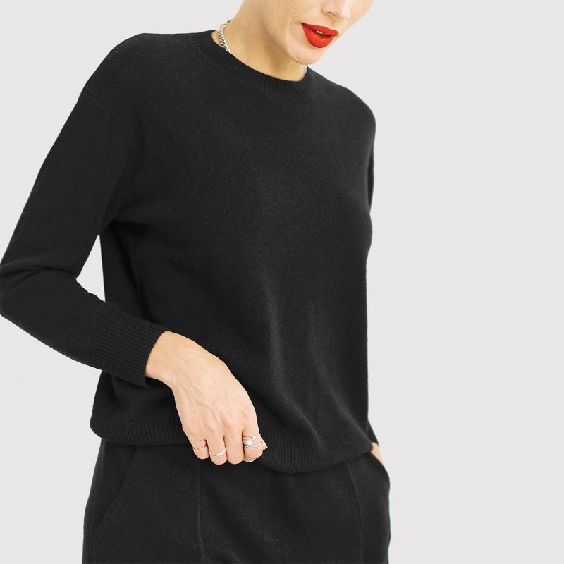 Thumbnail of Cashmere Crewneck Sweater - Black image