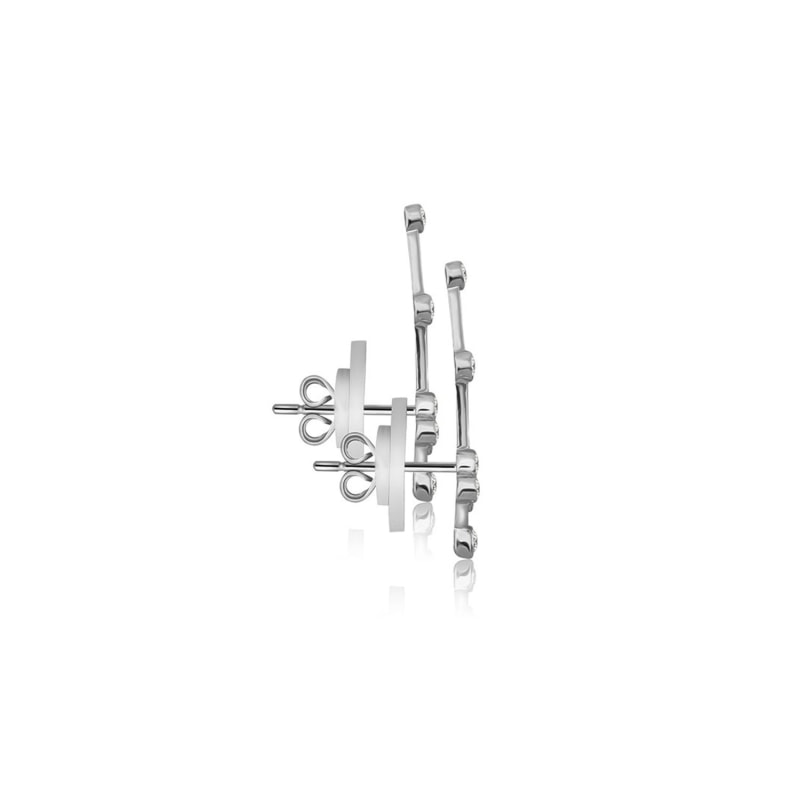 Thumbnail of Leo Zodiac Constellation Earring 18K White Gold & Diamond image