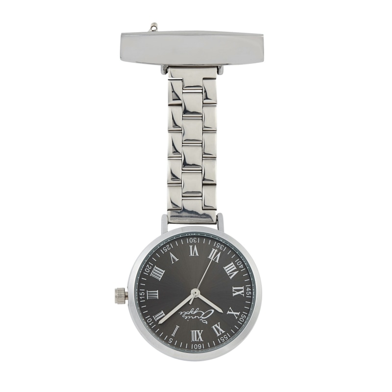 Thumbnail of Annie Apple Meraki Gunmetal Silver Link Nurse Fob Watch image