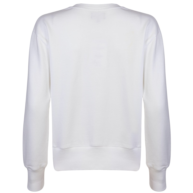 Thumbnail of "Hey Girl" Organic Cotton Embroidered Sweatshirt In White image