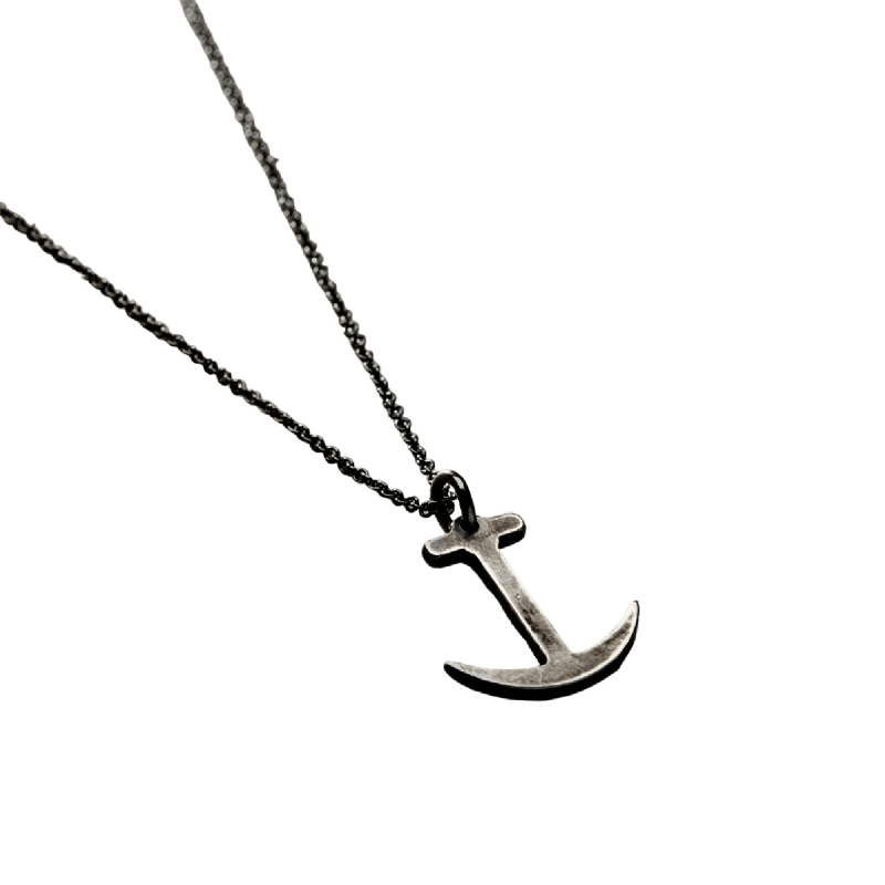 Mens sterling silver anchor necklace new arrivals