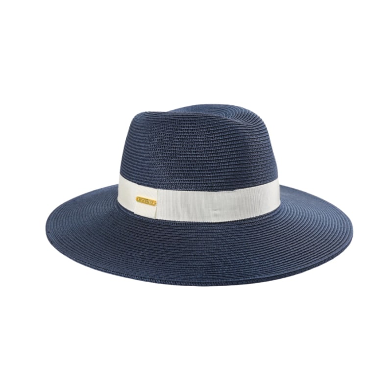 Thumbnail of Seaford Fedora Hat - Navy White Band image