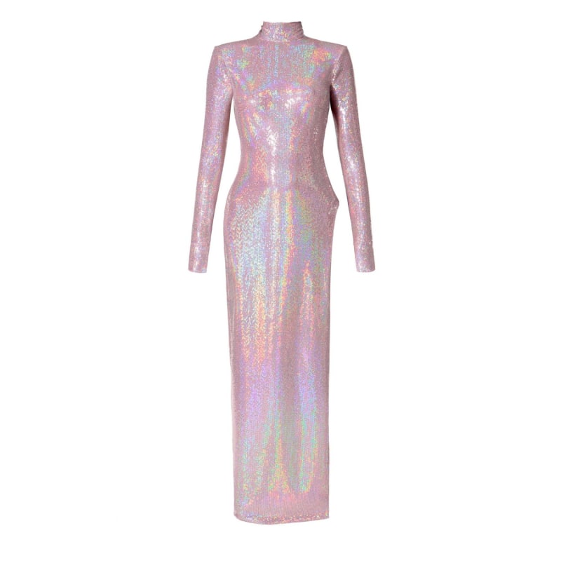 Pink holographic dress sale