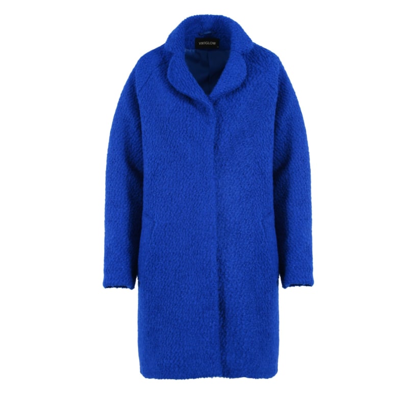 Anouk Blue Teddy Bear Coat | | Wolf