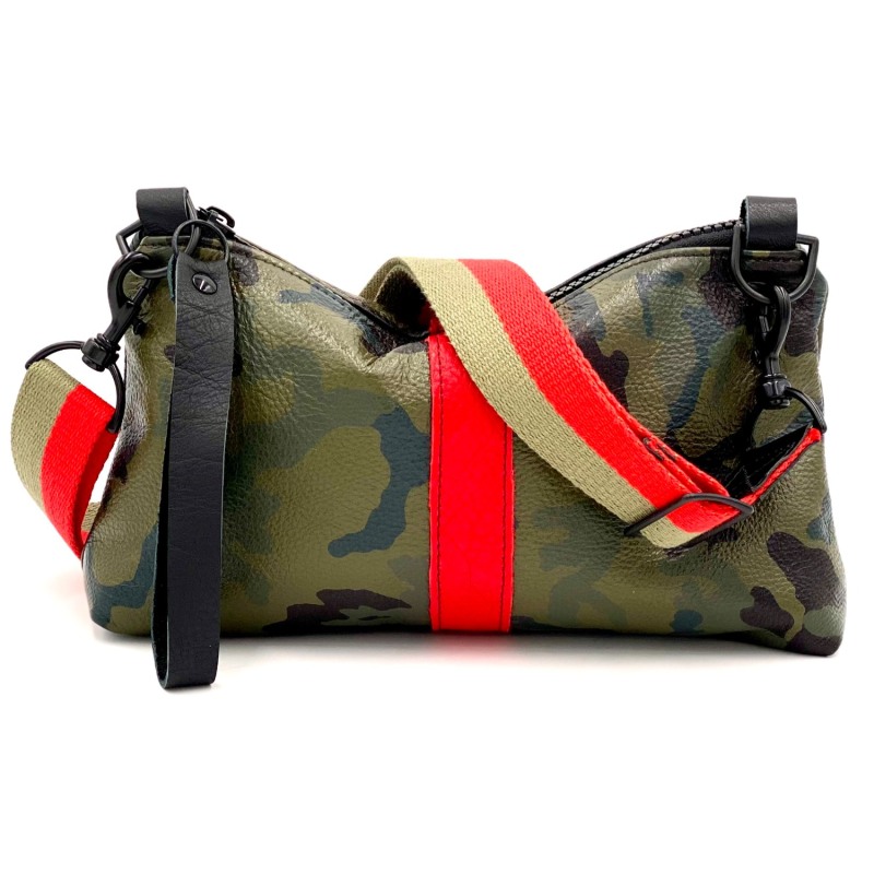 Nancy Crossbody Bag In Green Camo by Lynn Tallerico